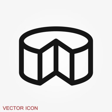 Peynir simgesi vektör, dolgulu düz işaret, logo illüstrasyon