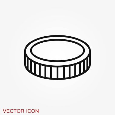 Arka planda yalıtılmış Bozuk Paralar Simgesi. Para sembolü