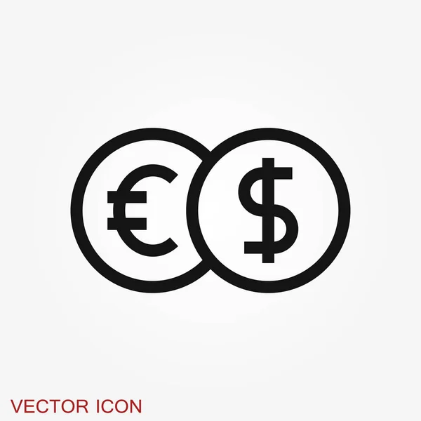 Geld. Liniensymbol-Vektor-Illustration. Zahlungssystem. — Stockvektor