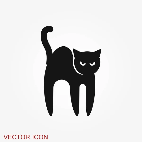 ไอคอนแมว รูปแบบเวกเตอร์การออกแบบโลโก้ สไตล์แบน . — ภาพเวกเตอร์สต็อก