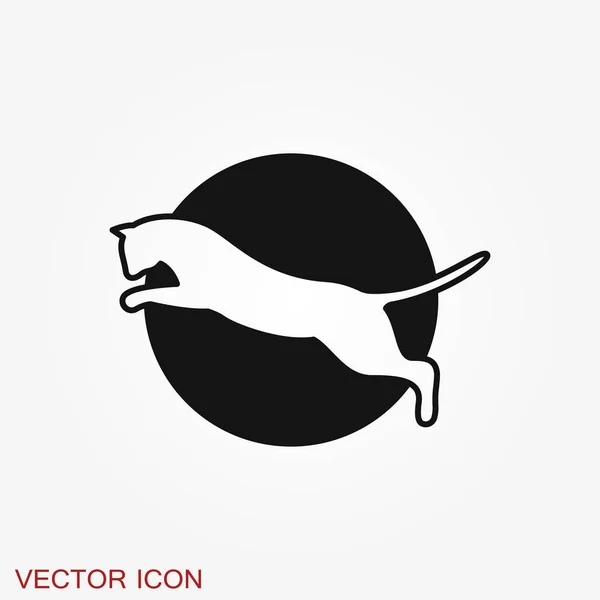 Katzensymbol. Logo Design Vektor Vorlage flachen Stil. — Stockvektor