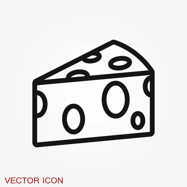 Käse-Icon-Vektor, gefülltes flaches Schild, Logo-Illustration — Stockvektor