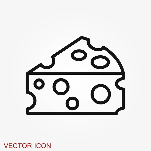 Vecteur d'icône de fromage, panneau plat rempli, illustration de logo — Image vectorielle