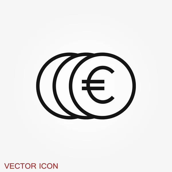 Münzen-Symbol isoliert auf dem Hintergrund. Geld-Symbol — Stockvektor