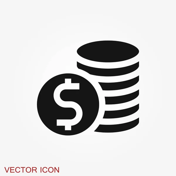 Coins Icon isolated on background. Money symbol — Stock Vector