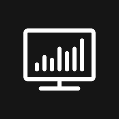 Analitik simgesi. Vektör illüstrasyon stili düz ikonik semboldür