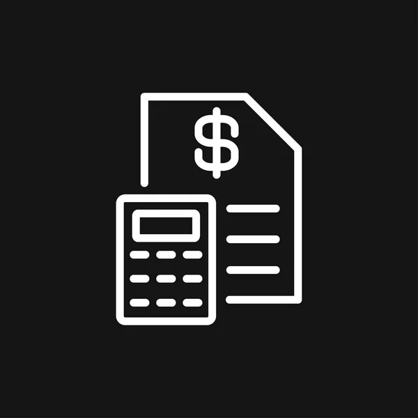 Icône vectorielle de comptabilité. Symbole commercial et financier — Image vectorielle