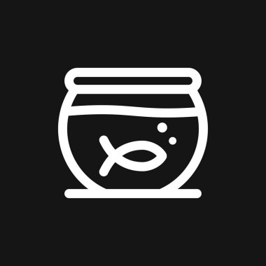 Akvaryum balık vektör simgesi. Tasarım için Düz akvaryum balık simgesi.