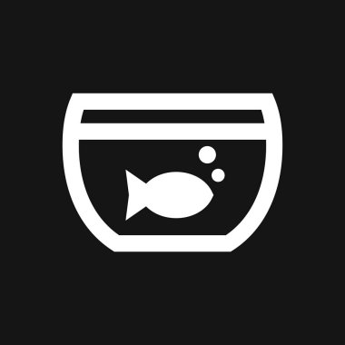 Akvaryum balık vektör simgesi. Tasarım için Düz akvaryum balık simgesi.