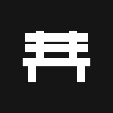 Çalışma tezgahı simgesi, illüstrasyon, arka planda izole edilmiş logo