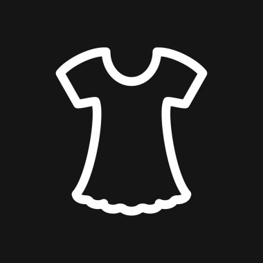 Kadın bluz simgesi, tunik düz vektör illüstrasyon