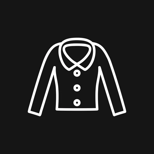 Mujer icono blusa, túnica plana vector ilustración — Vector de stock