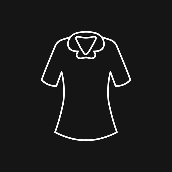 Mujer icono blusa, túnica plana vector ilustración — Vector de stock