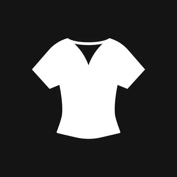 Mujer icono blusa, túnica plana vector ilustración — Archivo Imágenes Vectoriales
