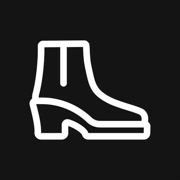 Icône vectorielle de démarrage, icône de chaussure haute, icône de démarrage de travail — Image vectorielle