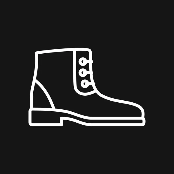 Boot vector icon, high shoe icon, working boot icon — Stock Vector
