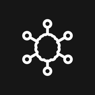 Beyin vektör simgesi. Arka planda yalıtılmış basit çizim