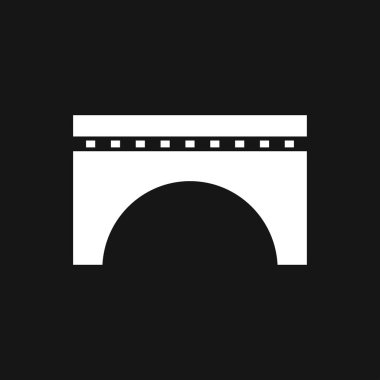 Düz tarzda köprü simgesi. Yol iş konsepti.