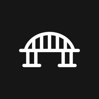 Düz tarzda köprü simgesi. Yol iş konsepti.