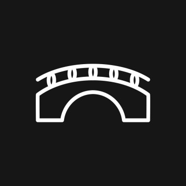 Düz tarzda köprü simgesi. Yol iş konsepti.