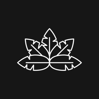 Çalılar simgesi, geri gorund izole vektör silueti.