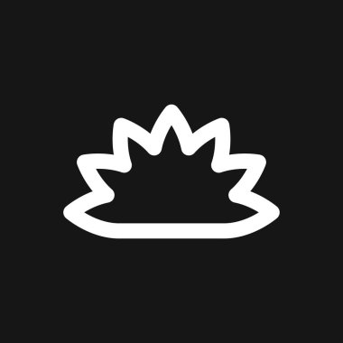 Çalılar simgesi, geri gorund izole vektör silueti.