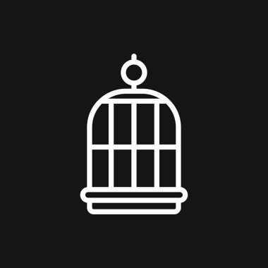 Tasarım, logo için kuş kafesi simgesi. Vektör çizimi