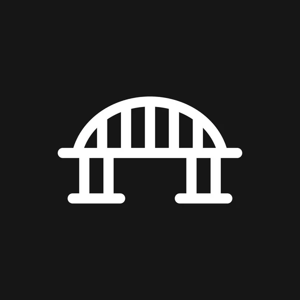Значок моста в плоском стиле. Концепция дорожного бизнеса . — стоковый вектор