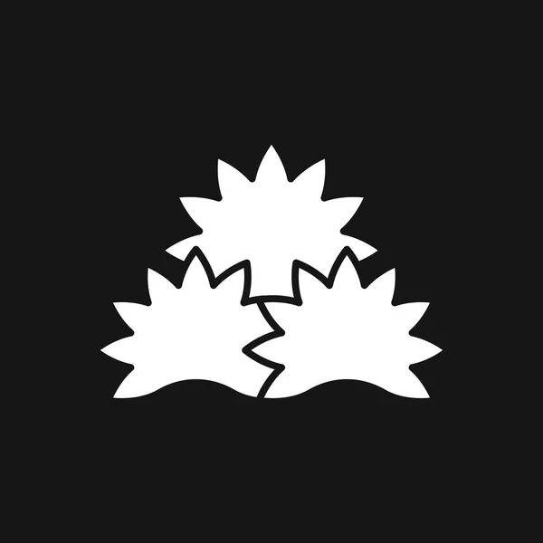 Icône des buissons, silhouette vectorielle isolée sur backgorund . — Image vectorielle