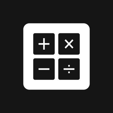 Hesap makinesi simgesi vektörü. Tasarruf, finans işareti, ekonomi kavramı