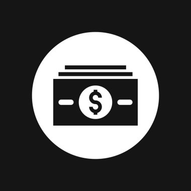 Para. Çizgi Simgesi Vektör çizimi. Ödeme sistemi.