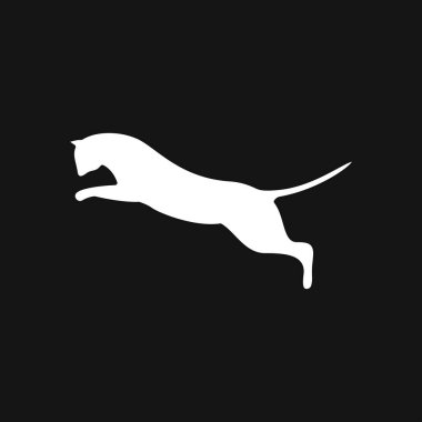 Kedi simgesi. Logo tasarım vektör şablonu Düz stil.