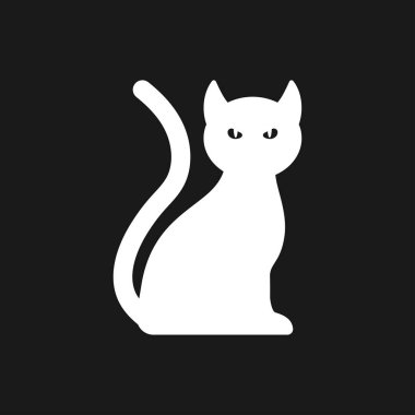 Kedi simgesi. Logo tasarım vektör şablonu Düz stil.