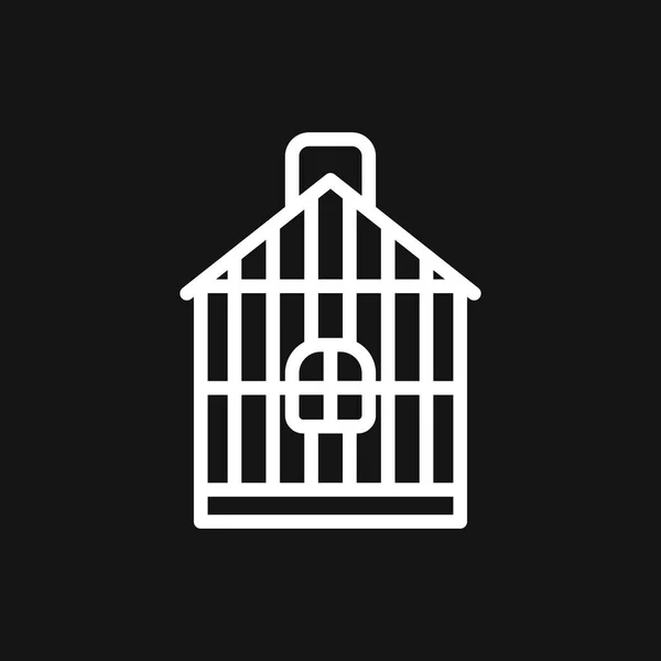 Icona della gabbia per uccelli per il tuo design, logo. Illustrazione vettoriale — Vettoriale Stock
