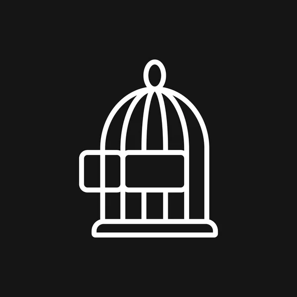 Icona della gabbia per uccelli per il tuo design, logo. Illustrazione vettoriale — Vettoriale Stock