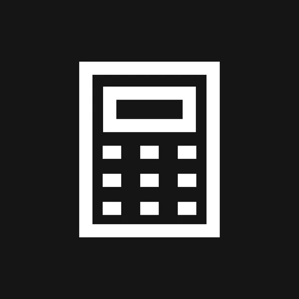 Calculadora vector icono. Ahorro, signo de finanzas, concepto de economía — Vector de stock