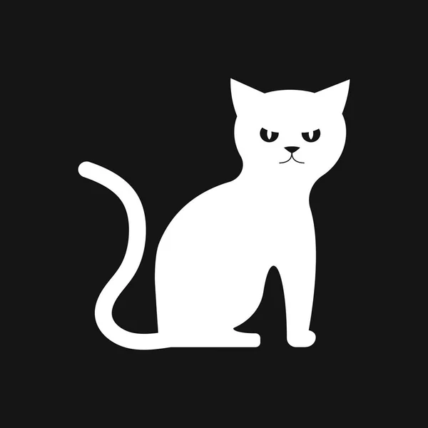 Katzensymbol. Logo Design Vektor Vorlage flachen Stil. — Stockvektor