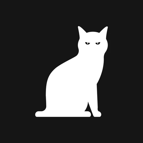 Ícone de gato. Modelo de vetor de design de logotipo Estilo plano . — Vetor de Stock