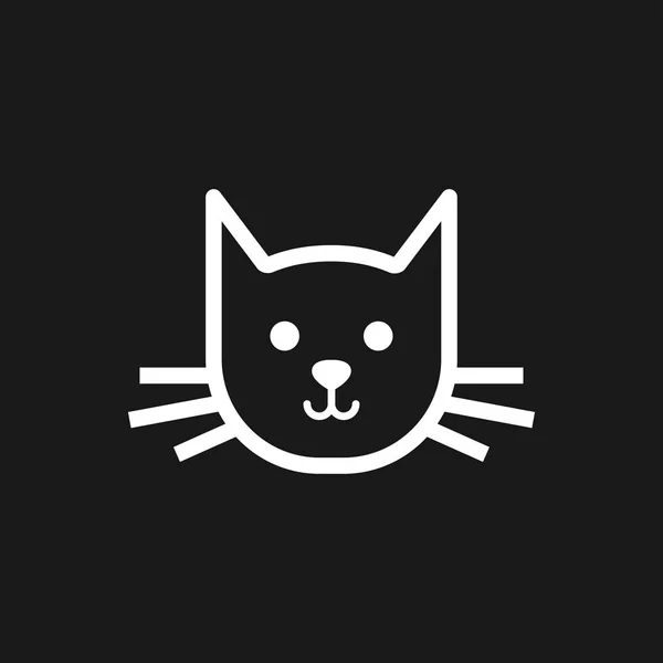 Katzensymbol. Logo Design Vektor Vorlage flachen Stil. — Stockvektor