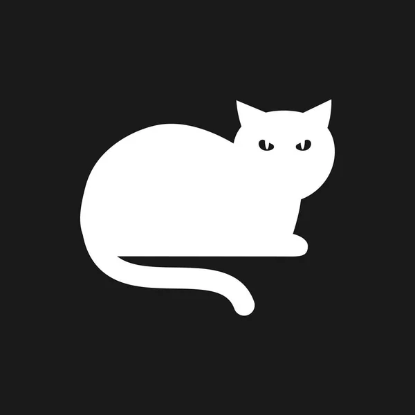 Ícone de gato. Modelo de vetor de design de logotipo Estilo plano . — Vetor de Stock