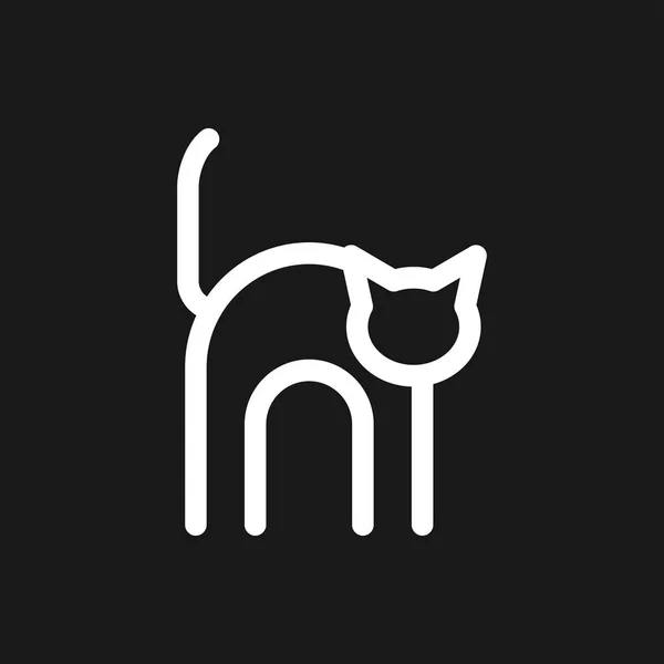 Katzensymbol. Logo Design Vektor Vorlage flachen Stil. — Stockvektor