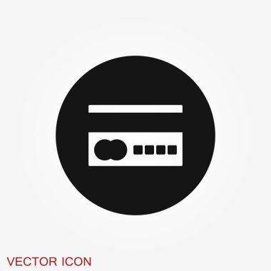 Kredi Kartı simgesi vektör, trendy düz tarzda