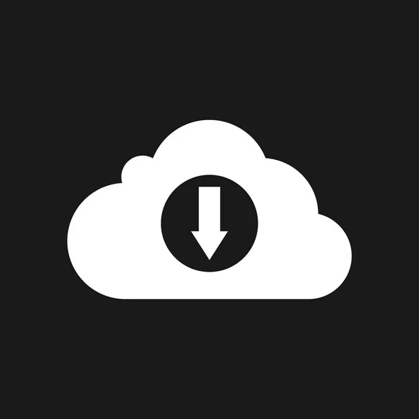 Icono de nube, esquema e ilustración de vectores sólidos — Vector de stock