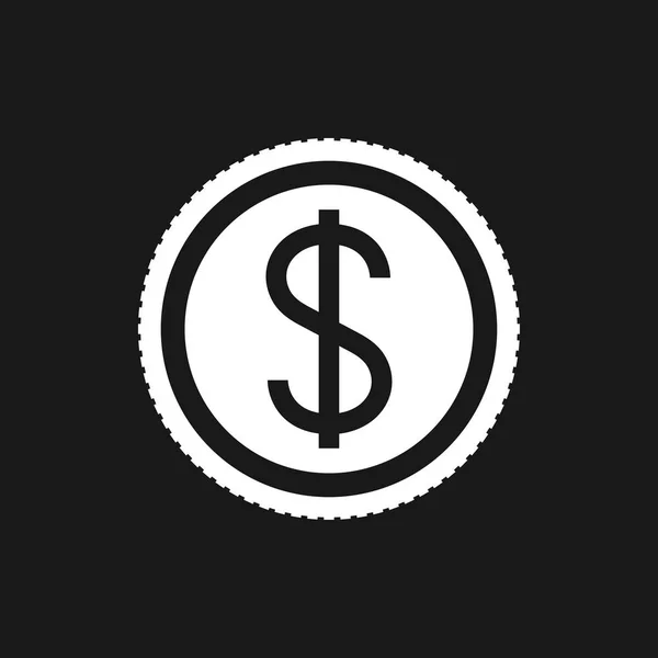 Érmék Icon izolált háttérben. Pénz szimbólum — Stock Vector