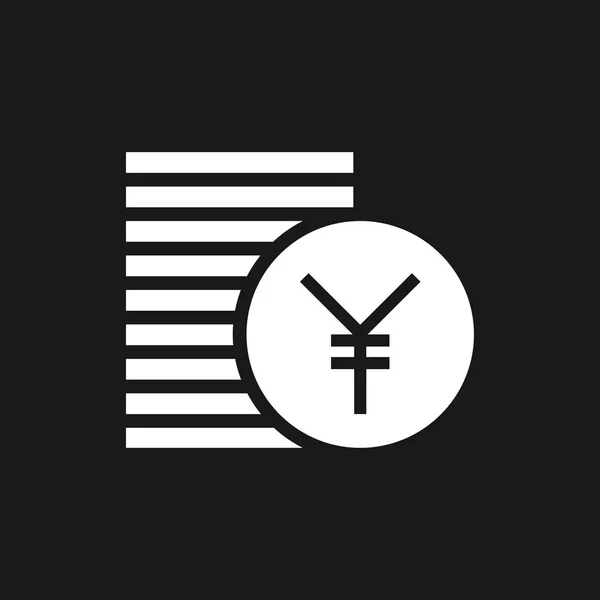 Ícone de Moedas isolado no fundo. Símbolo monetário — Vetor de Stock