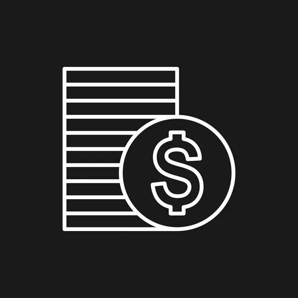 Munten pictogram geïsoleerd op de achtergrond. Geld symbool — Stockvector