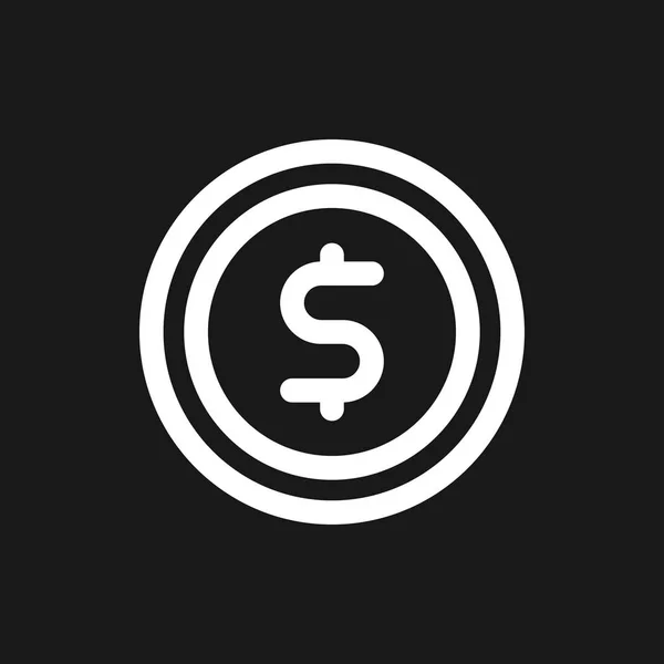 Ícone de Moedas isolado no fundo. Símbolo monetário — Vetor de Stock
