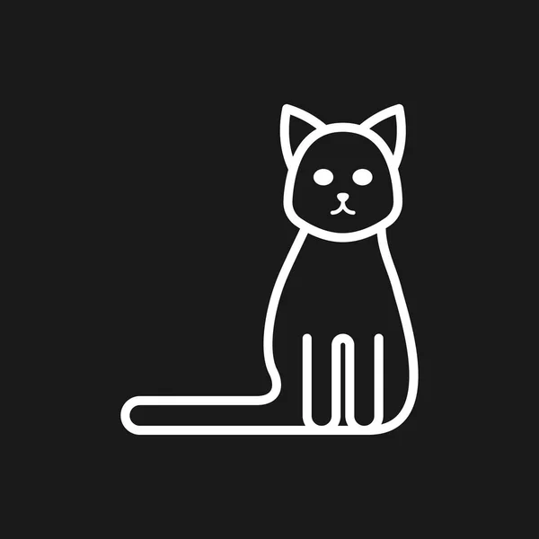 Ícone de gato. Modelo de vetor de design de logotipo Estilo plano . — Vetor de Stock