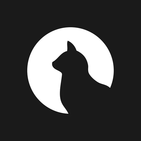 Katzensymbol. Logo Design Vektor Vorlage flachen Stil. — Stockvektor