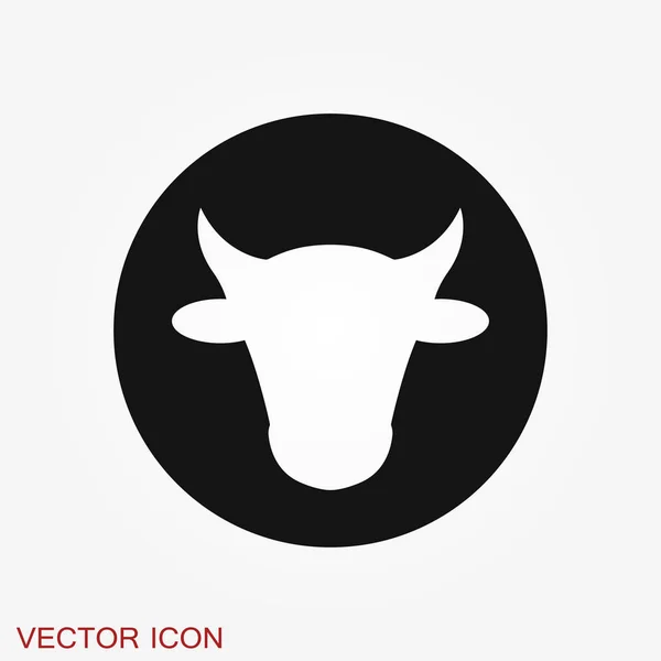 Cow icon. High quality symbol of animal for web design — Stock Vector